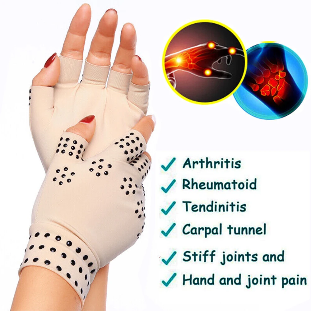 1 Paar Magnet handschuhe Arthritis Therapie handschuhe Männer Frauen Arthritis Gelenks ch merzen behandeln finger losen Handschuh rheumatoide Hand Schmerz linderung