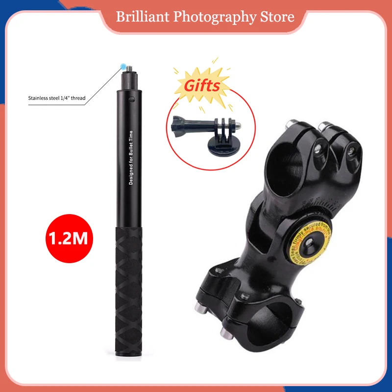 

Motorcycle Bracket for Insta360 Ace Pro X3 One X2 with Invisible Selfie Stick for GoPro 12 11 DJI Action 4 3 Cameras Accessories