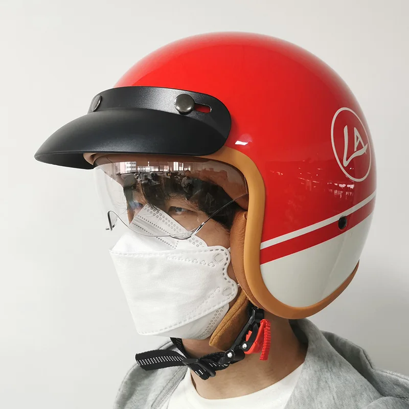 

New Retro Open Face 3/4 Motorcycle Helmet Motorbike Moto Motocross Vintage casco Cafe Racer Men Women Casque Capacetes