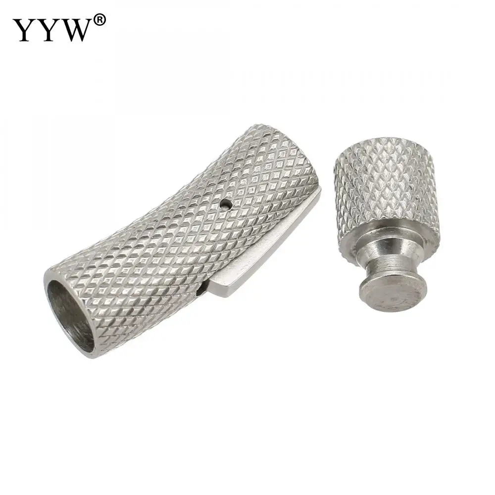 10pc Stainless Steel Bayonet Clasp 3mm 4mm 6mm Curved Tube Push Lock Closure Leather Bracelet Clasps Diy Jewelry Making Supplies