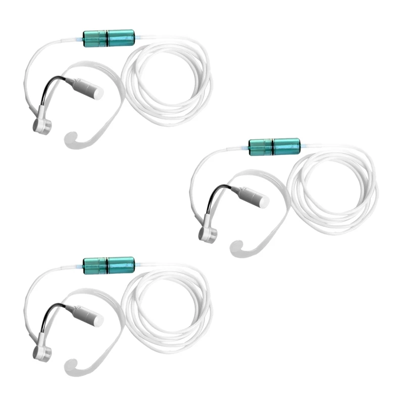 

3X Headset Nasal Type Oxygen Cannula 2M Silicone Straw Tube Concentrator Generator Inhaler Accessories