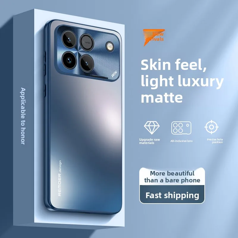 For Honor Matte Shockproof Case with Metal Lens Protection