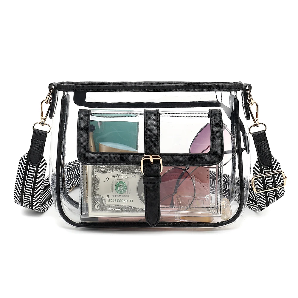 

Clear Crossbody Bag,Clear Satchel Bag for Women with Adjustable Strap,Clear Bag Purse Stadium Approved for Concerts Festival