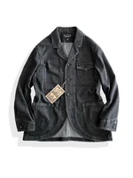 Amekaji Wear Clothes Men American Retro Workwear Leisure Suit Jacket Coat Washed Distressed Good Quality 2