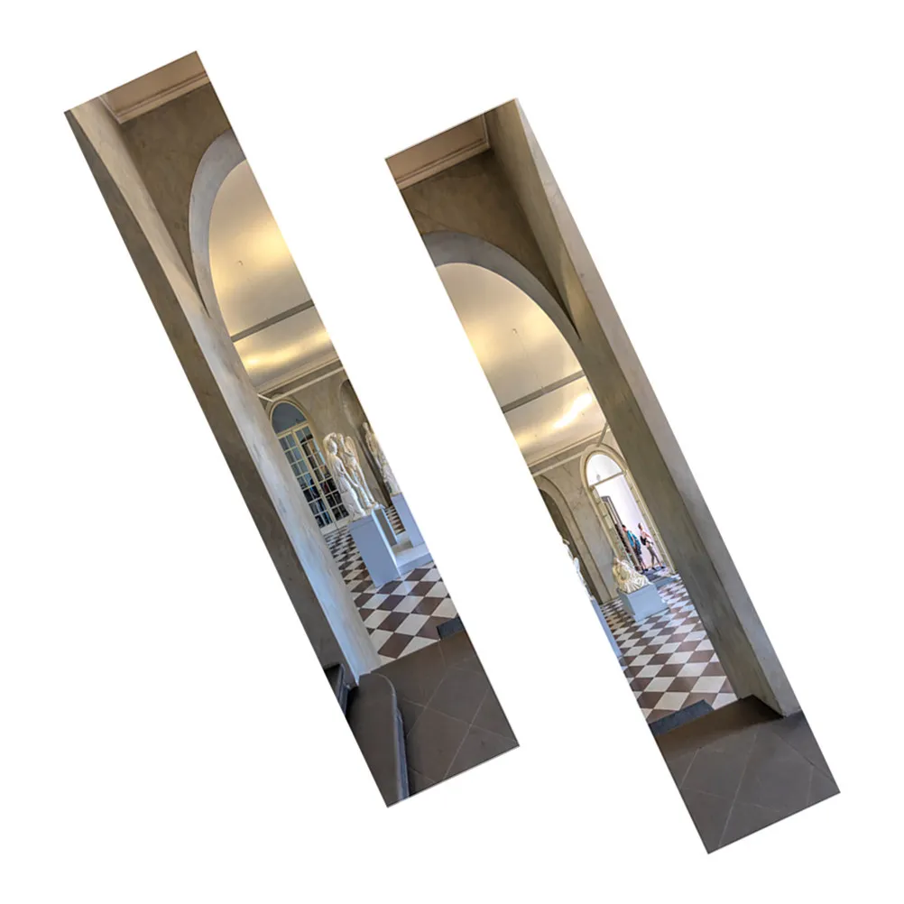 2Pcs PVC 스티커 방수 자체 접착 3D 데칼 홈 장식 침실 생활 자체 접착 도어 데칼 룸 이동식 아트