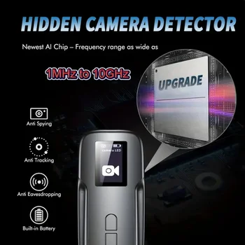 Hidden Camera Detectors Device Detector,Spy Detector,RF/Bug Signal Scanning/IR Mode Detection/Magnetic Field Detection 4