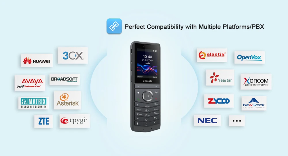 S6d2bd74b9226445084bda0ed8a92f382p LINKVIL Wireless WiFi SIP VoIP Handheld Video Phone Portable US Plug for Office Home Hotels - Audio Fanvil Portable SIP Phone