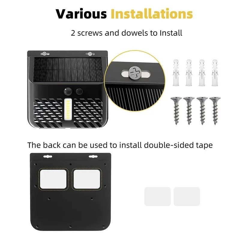 LED 태양열 모기 퇴치 램프, UV 전기 충격 모기 퇴치, 인간 지능형 유도, 야외 방수 벽 조명