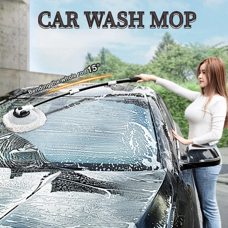 Car Cleaning Brush Car Wash Brush Telescoping Long Handle Cleaning Mop