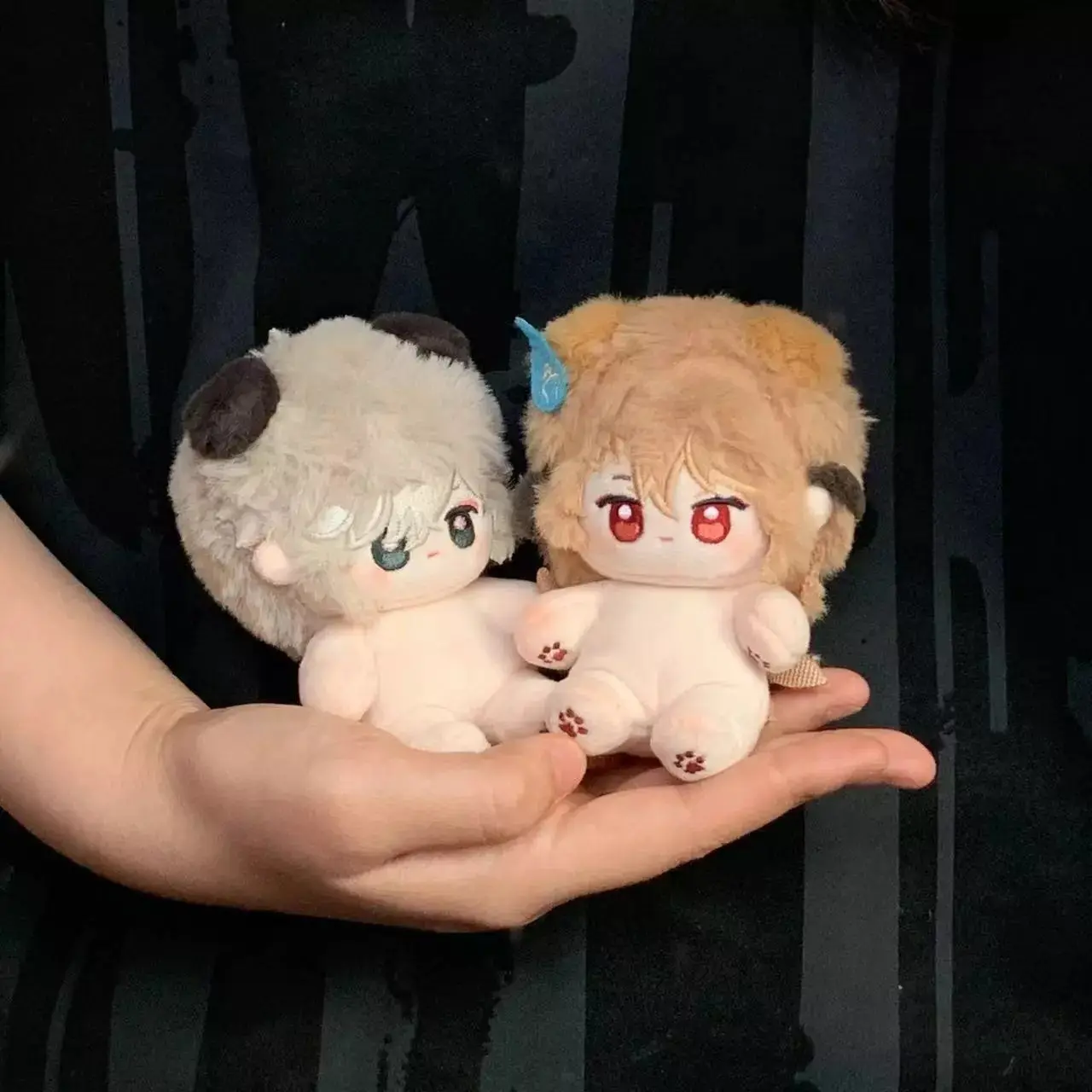 혼카이 스타 레일 카베 알하이탐 누빌레트 동물 귀 봉제 인형 바디 당고 펜던트 키체인 장난감, 애니메이션 인형 크리스마스 선물, 10cm