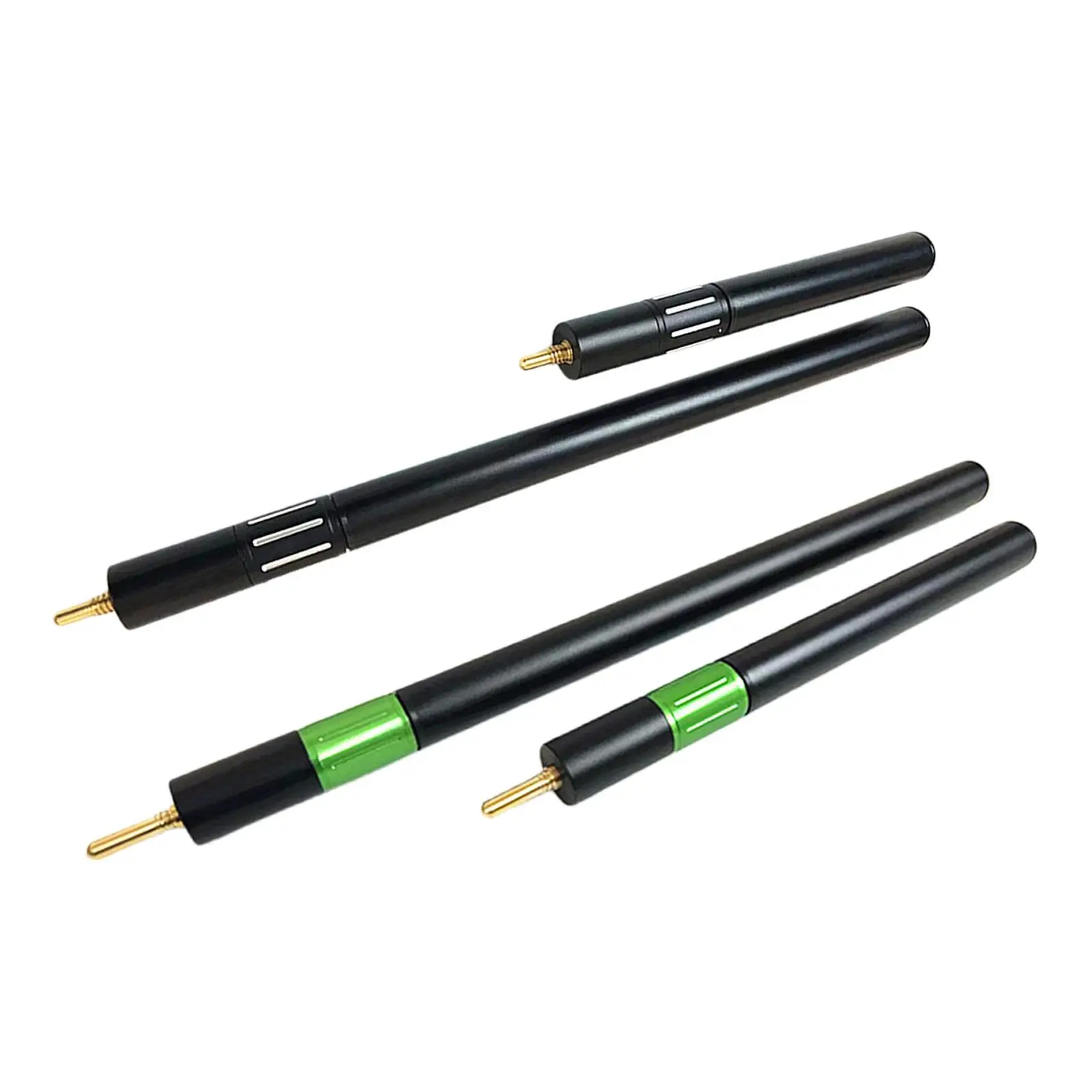 2 Pieces Telescopic Pool Cue Extender Billiards Pool Cue Extension Professional Ultralight Durable Cue Lengthener for Athlete