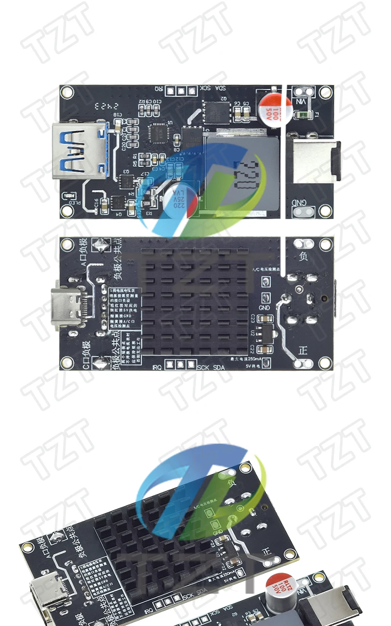 TZT DC 6-30V 140W Multi Protocol Desktop Intelligentes Schnelllademodul High-Power für QC4.0+/5.0 PD PPS FCP SCP SFCP AFC – Detail 3