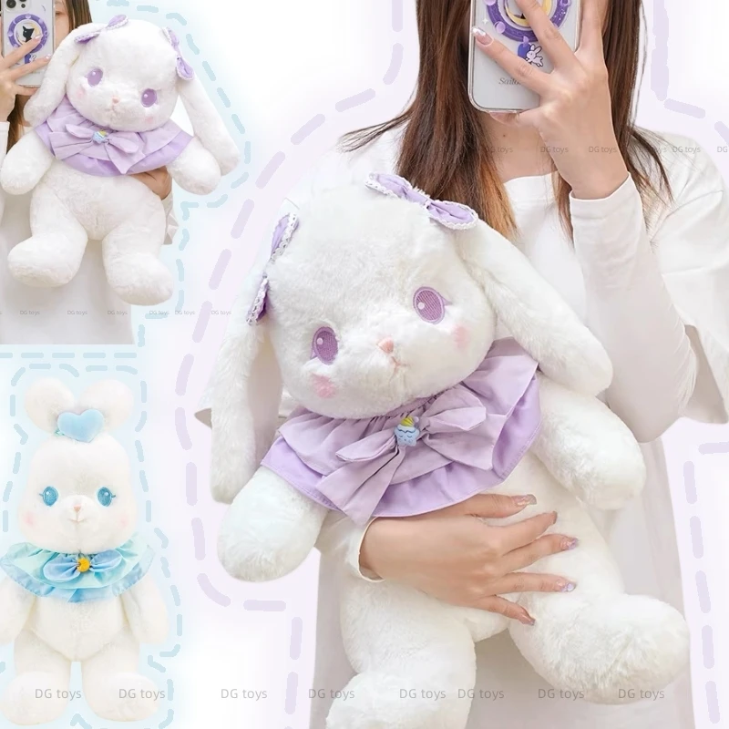 Kawaii Japan Lolita Bunny Bear Doll Kids Soft Plush Rabbit Peluche Hug Cuddly Throw Pillow Bambini Girl Birthday Gift
