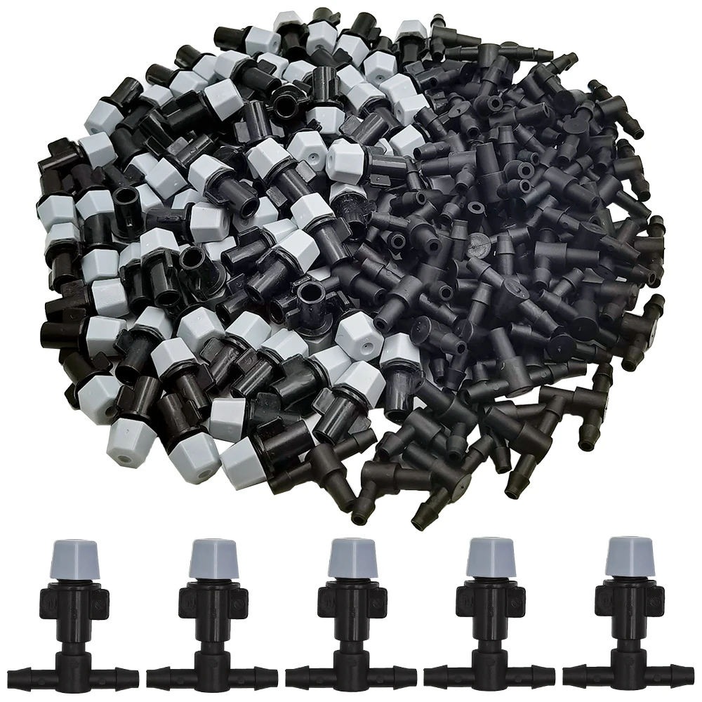20 Pezzi Ugelli Atomizzatori Per Irrigazione A Nebbia Con Raccordo A T - Kit Di Raffreddamento Per Giardino, Serra E Balcone, Pressione 1.5-3.0kg