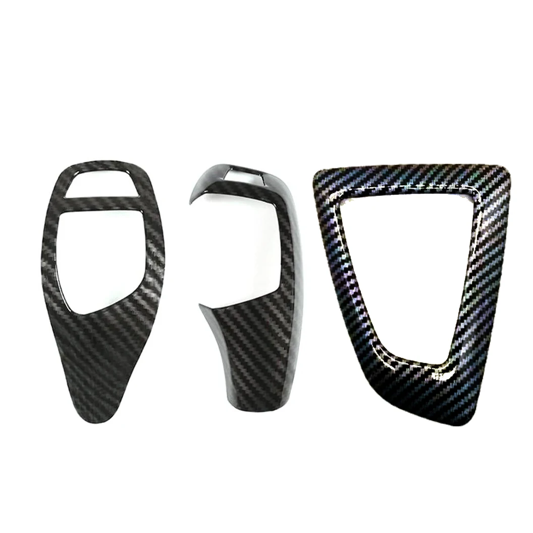 Carbon Fiber Texture For BMW F30 F10 F15 F07 F20 F21 F22 F32 F34 F35 5GT Car Gear Shift Panel Frame Gear Knob Cover Head Trim