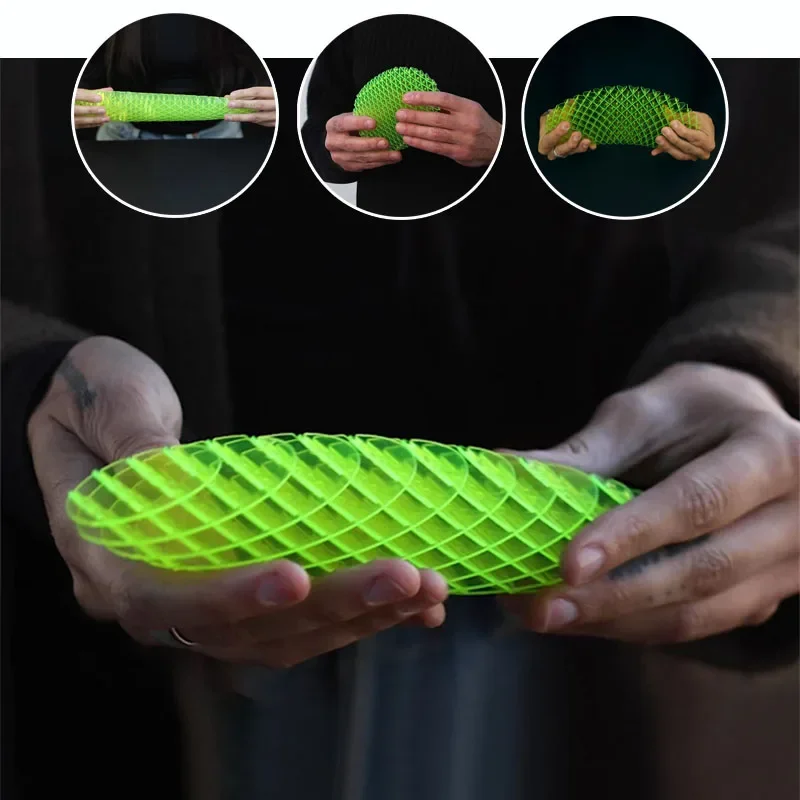 Morphing Worm Big Fidget Toy Fidget Worm Unpacking Morphing Worm Six Sided Pressing Stress Relief Squishy Worms Stress Relief