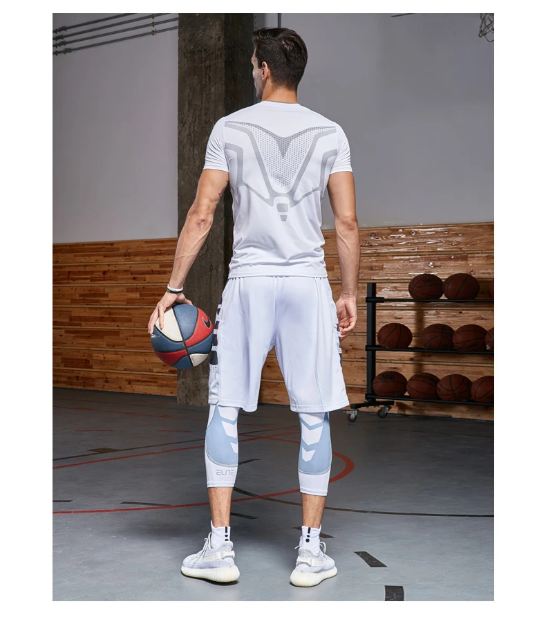 Dry Fit Men's Training Sportswear Set Gym Fitness Compression Sport Suit  Jogging Tight Sports Wear Clothes 4XL5XL Oversized Male