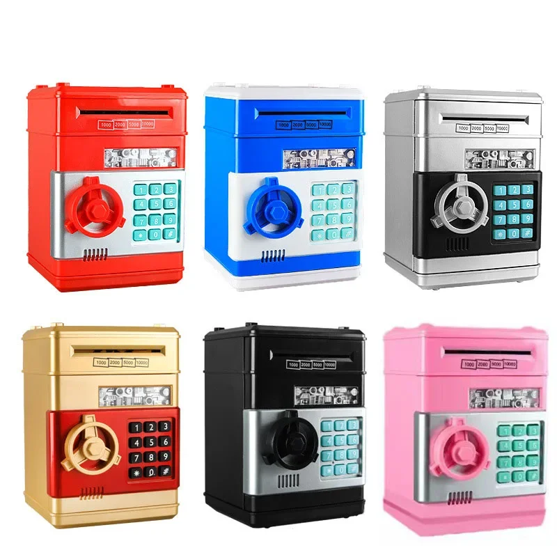 Money Box Piggy Bank ATM Password Automatic Electronic Piggy Cash Coin Saving Box ATM Bank Safe Box Deposit Banknote Gift 4