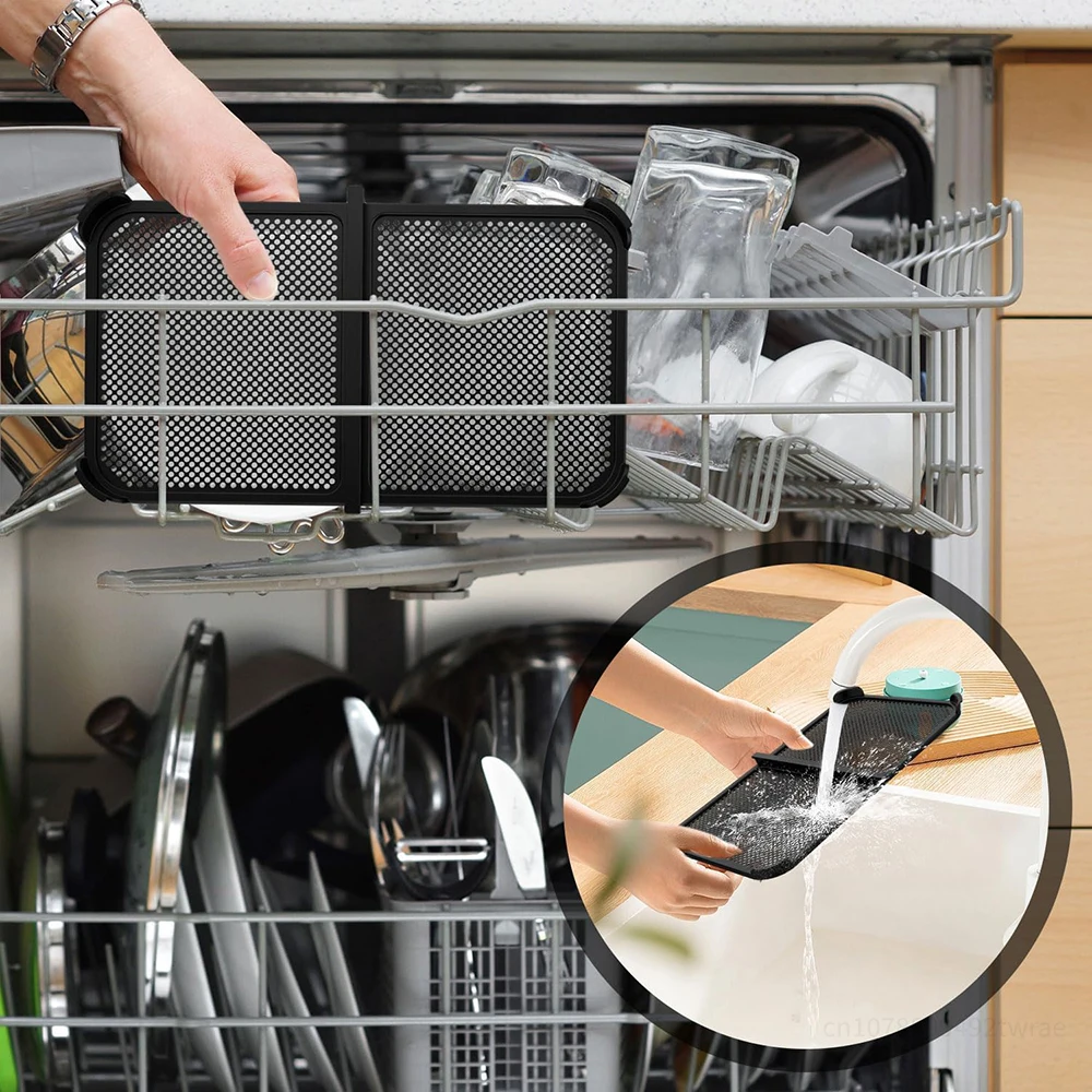 Air Fryer Accessories Air Fryer Anti Splash Accessories Only For Ninja Foodi AF500EU Reusable Silicone Prevents Splash Grease Against Baking Tools