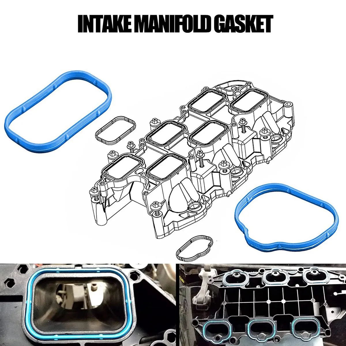 Intake Manifold Gasket Set Plenum Gasket for Chrysler Dodge Jeep Ram 3.6L 2011- 5184331AC 5184562AC