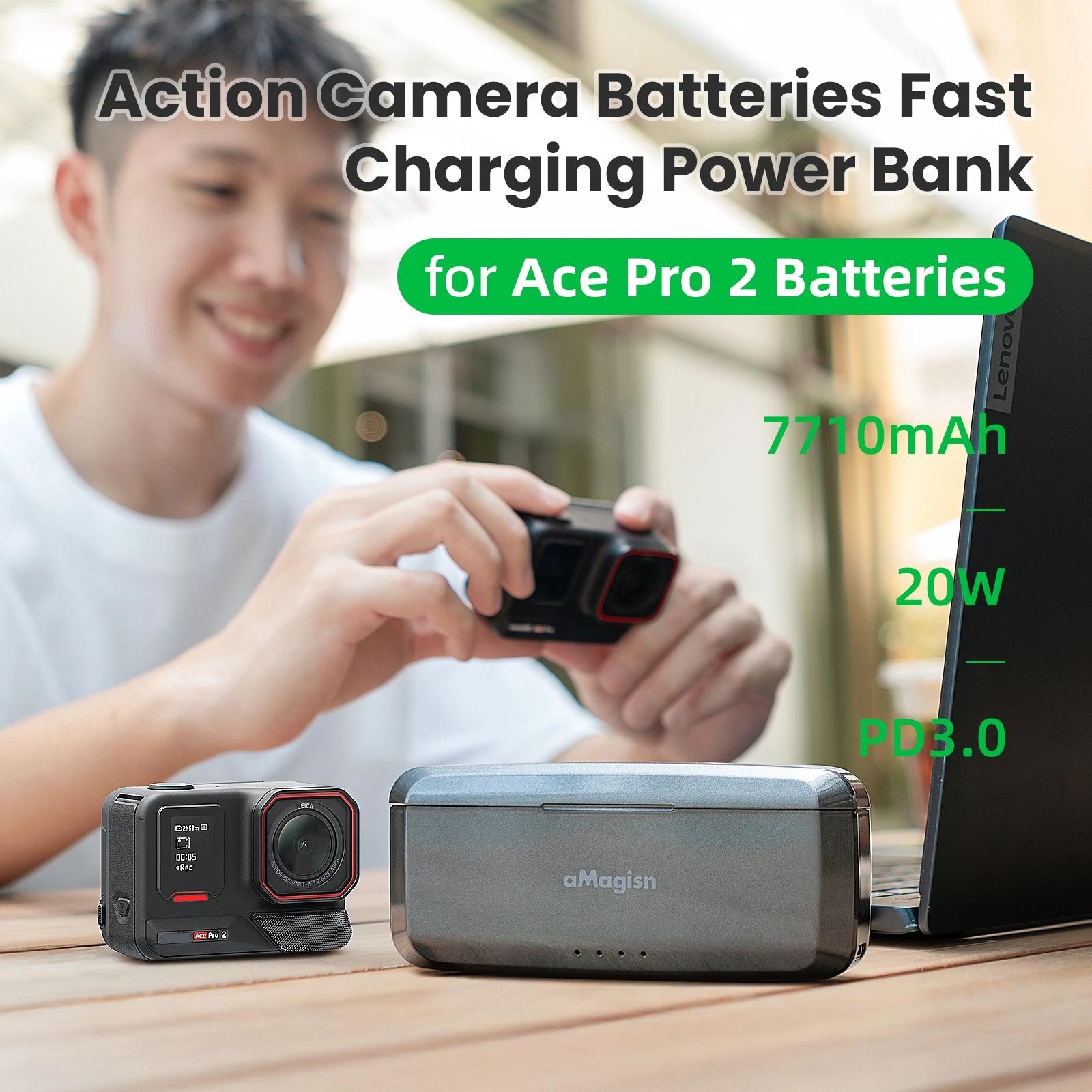 Battery Charge For Insta360 Ace Pro2 Fast Charging Case Battery Charge Storage Station For Insta360 Ace Pro2 Accessories 2