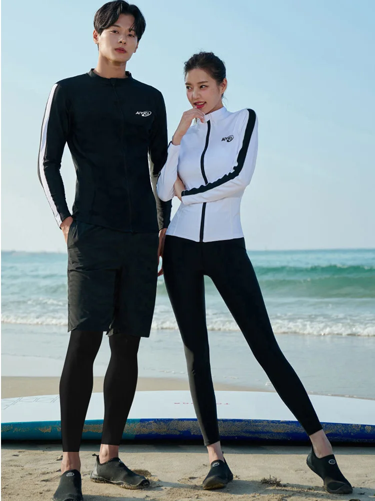 Women's Men's Swim Shirts Rash Guard Sun UV Protective T Shirts Quick Dry Tight Fit Water Surfing Swimming Running Tops Swimsuit