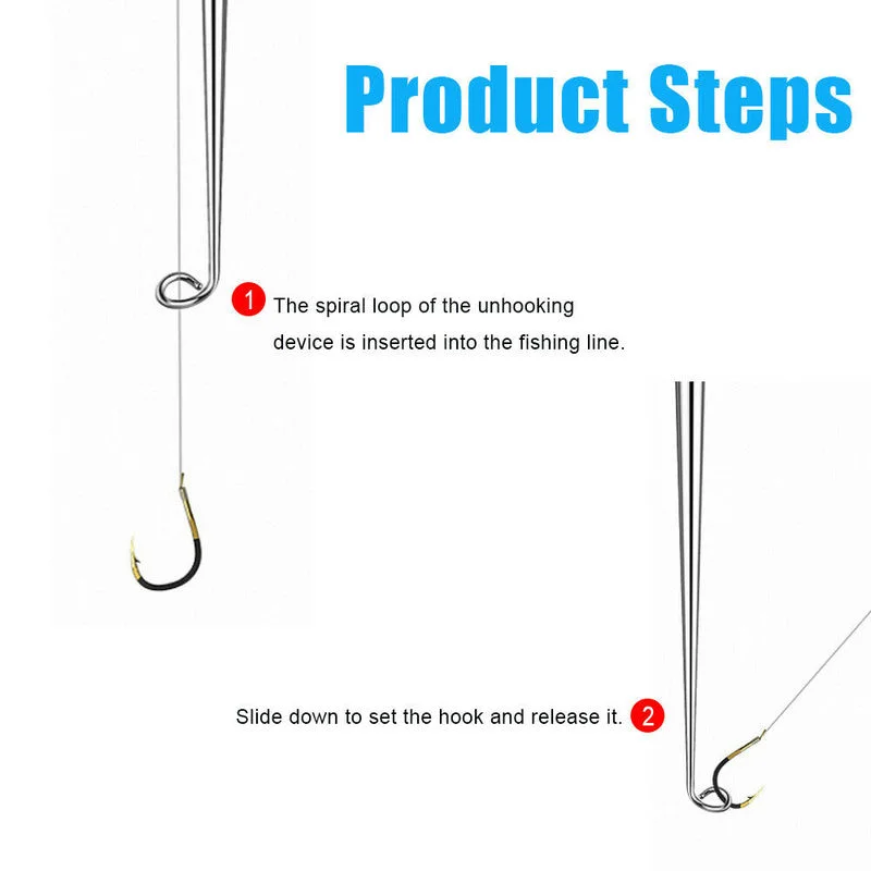 Fish Hook Remover Stainless Steel Safety Fishing Hook Extractor Detacher Rapid Decoupling Device