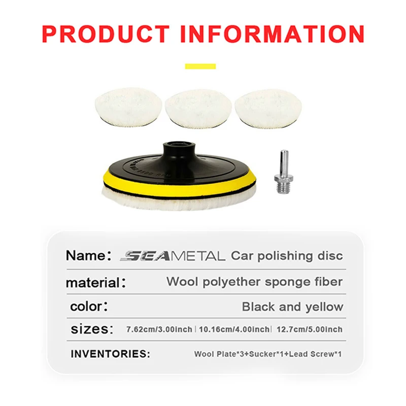 5pc Car Polishing Pad Kit 2