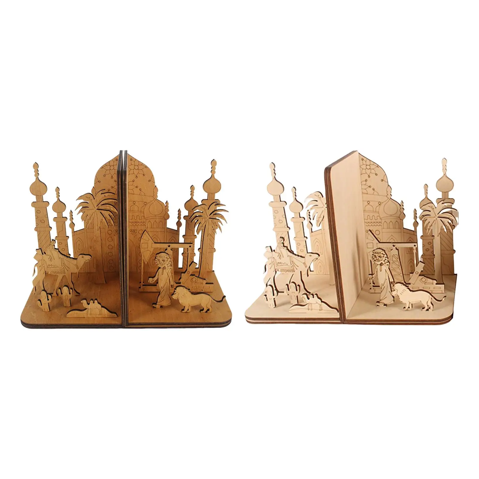 

Creative Desktop Bookends Crafts Islam Decor Handmade Book Shelf Holder Desktop Organizer for Office Home Bookshelf Desk Gifts
