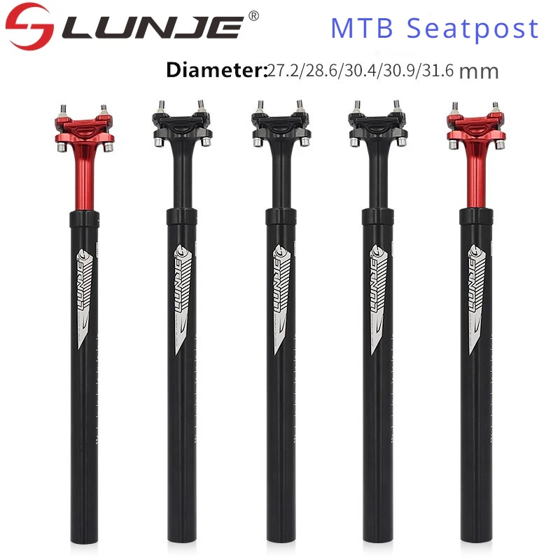 

MTB Seat Tube Shock Absorber Seat Post Aluminum Bicycle Seatpost 27.2/28.6/30.4/30.9/31.6*400mm Bike Accessories Ultralight