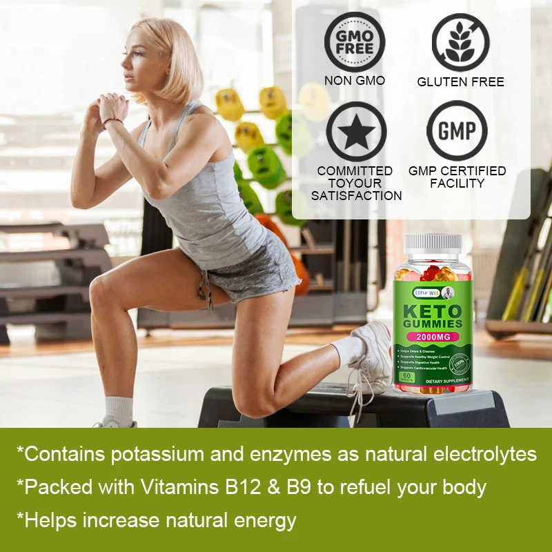 Keto Malic Acid Gummies Natural Energy Supplement For Body Cleanse Immune Support Gut Health Beet Root VB12