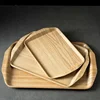 Wooden Tray Cake Bread Tray Put Water Cup Flat Tray Household Kitchen Storage Tray 5