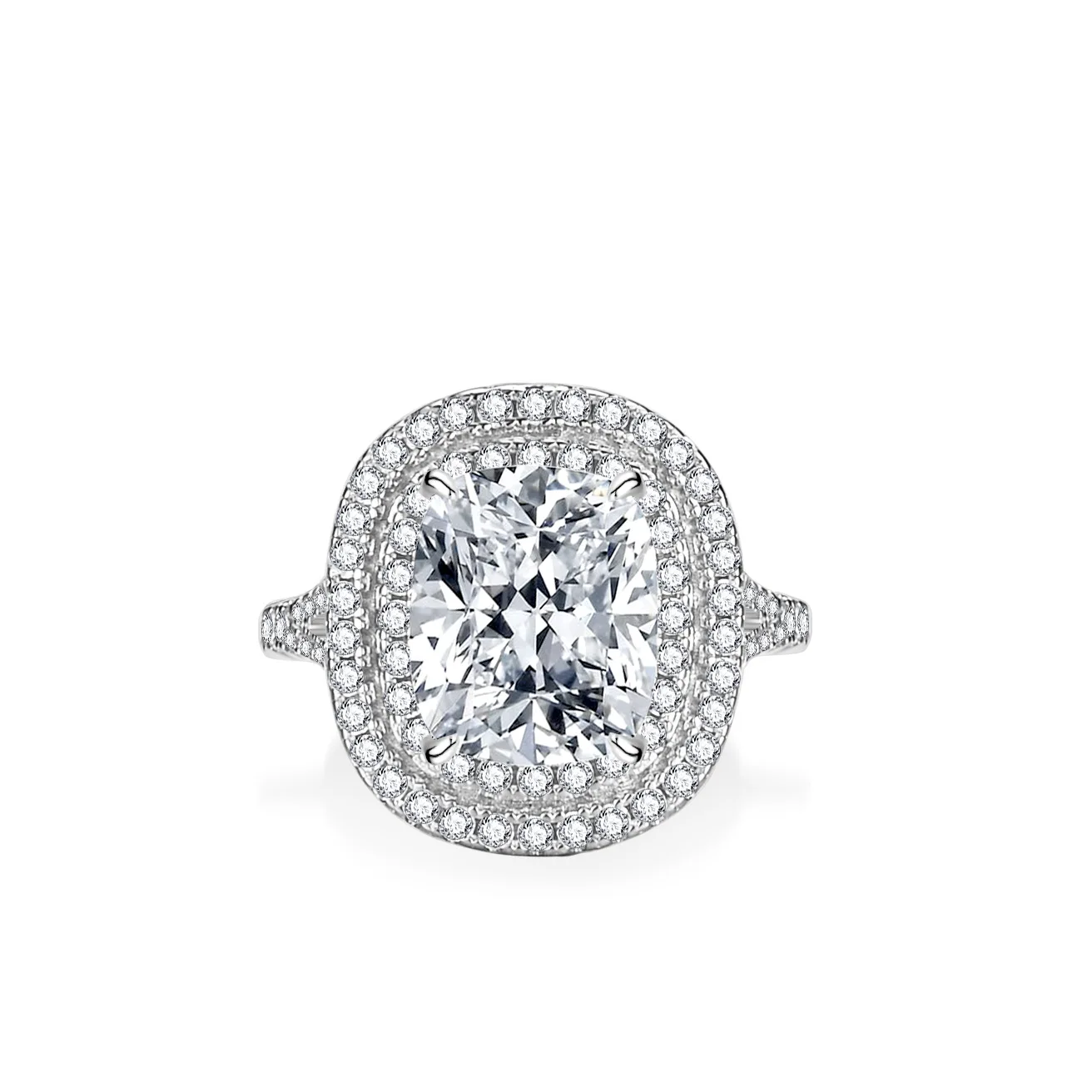 Рисунок 3 - Роскошные платиновые кольца с муассанитом 4CT D цвета