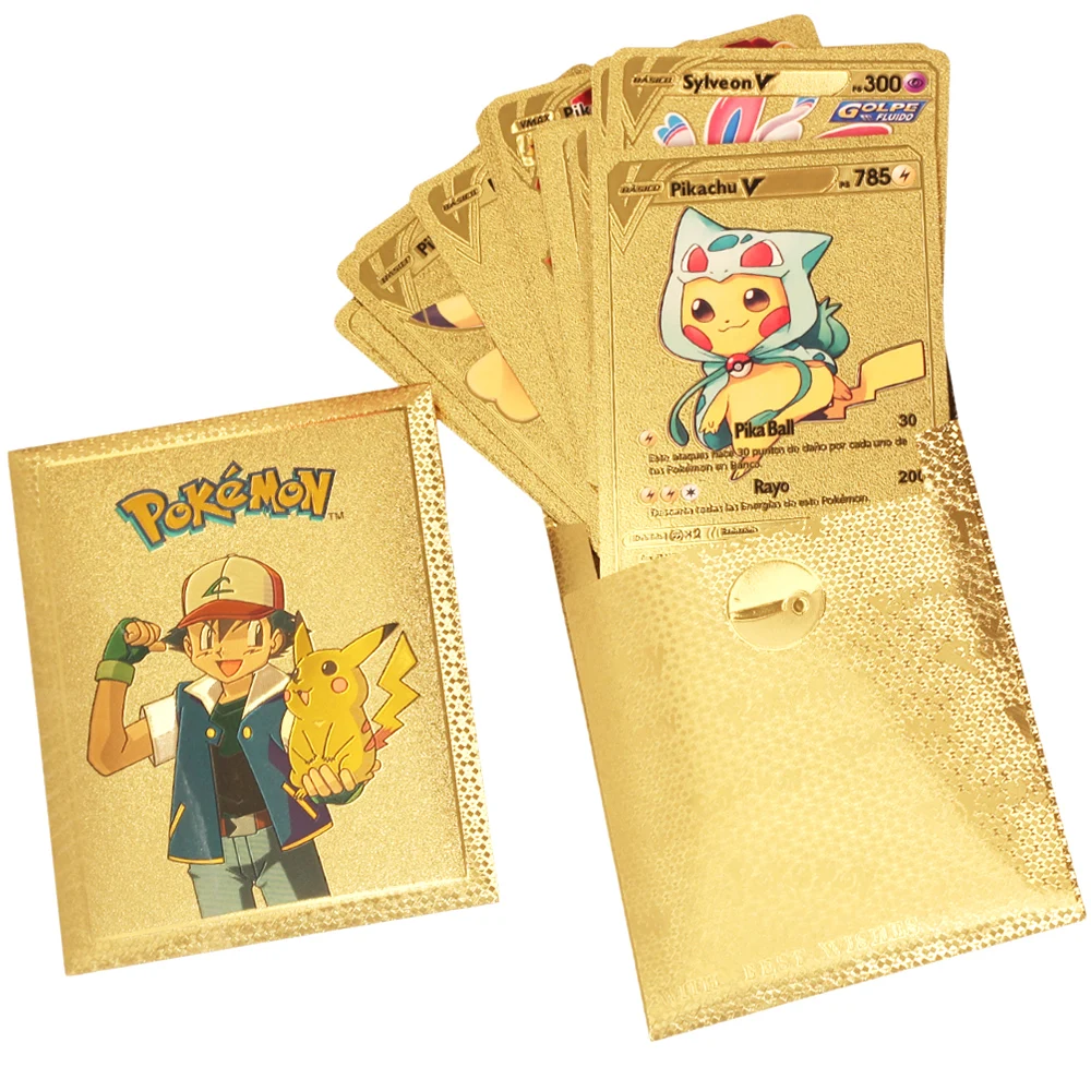 One Pcs Original Cartas Pokemon Cards Metal Toy 88x63mm Cartoon TAKARA TOMY  Pikachu Metal Pokemon Kaarten Game Boy Gift - AliExpress