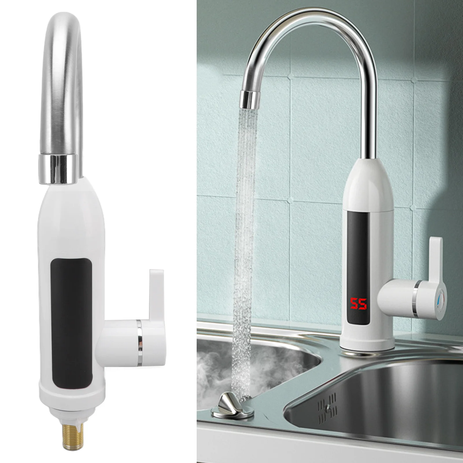 3000W Instant Stainless Steel Water Heater Faucet