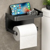 Wall Mounted Toilet Paper Holder Rustproof Thickened Plastic Storage Rack For Bathroom Kitchen Toilet Paper Roll Holder 1