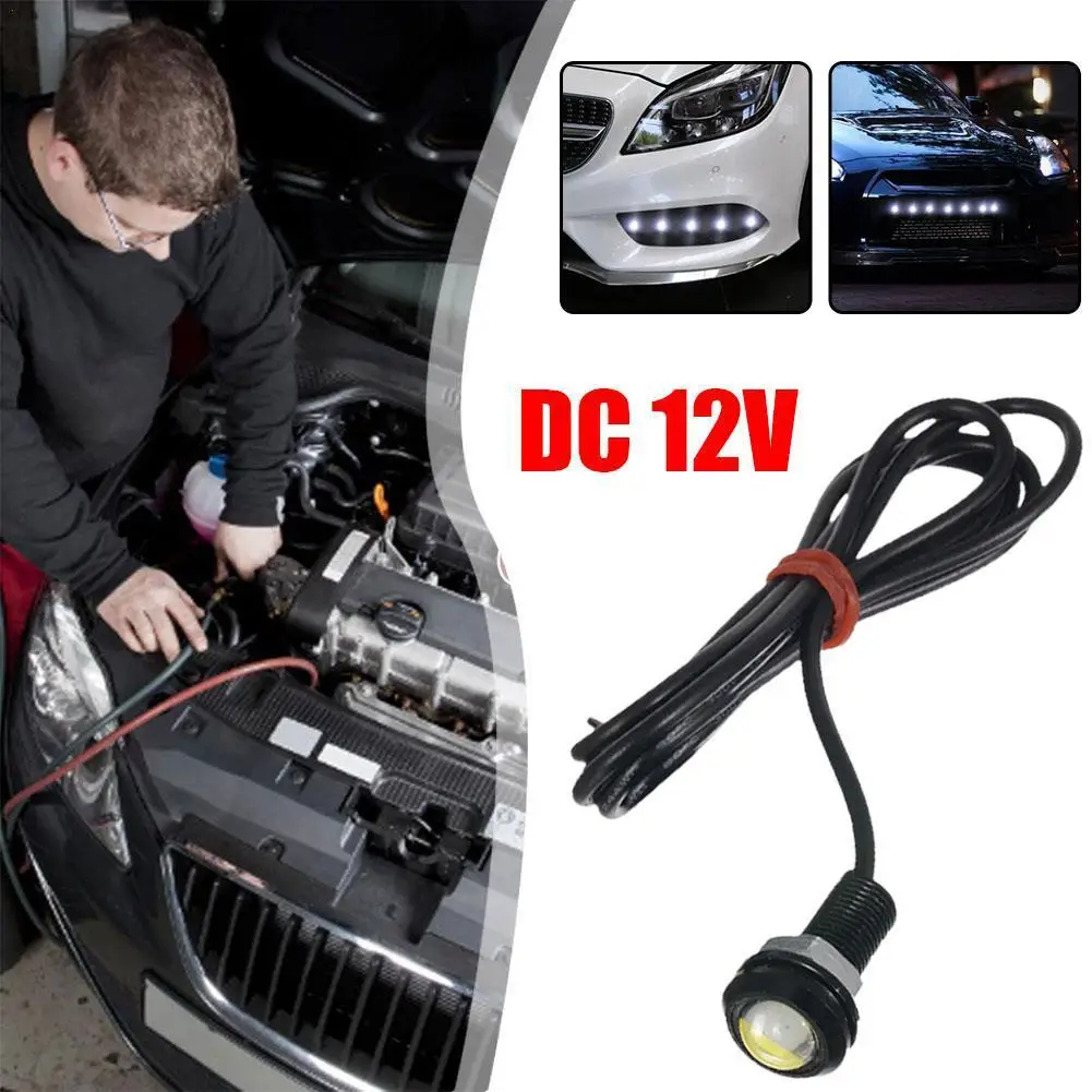 

12V 9W LED Car Daytime Running DRL Eagle Eye Headlight Flashlight White Light LED DRL Fog Light Bulbs 12V 18mm For Cars