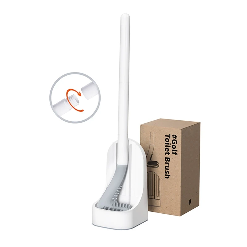 

Silicone Toilet Brush with Leak-proof Base Home Toilet Scrubber Cleaning Tool Dropship