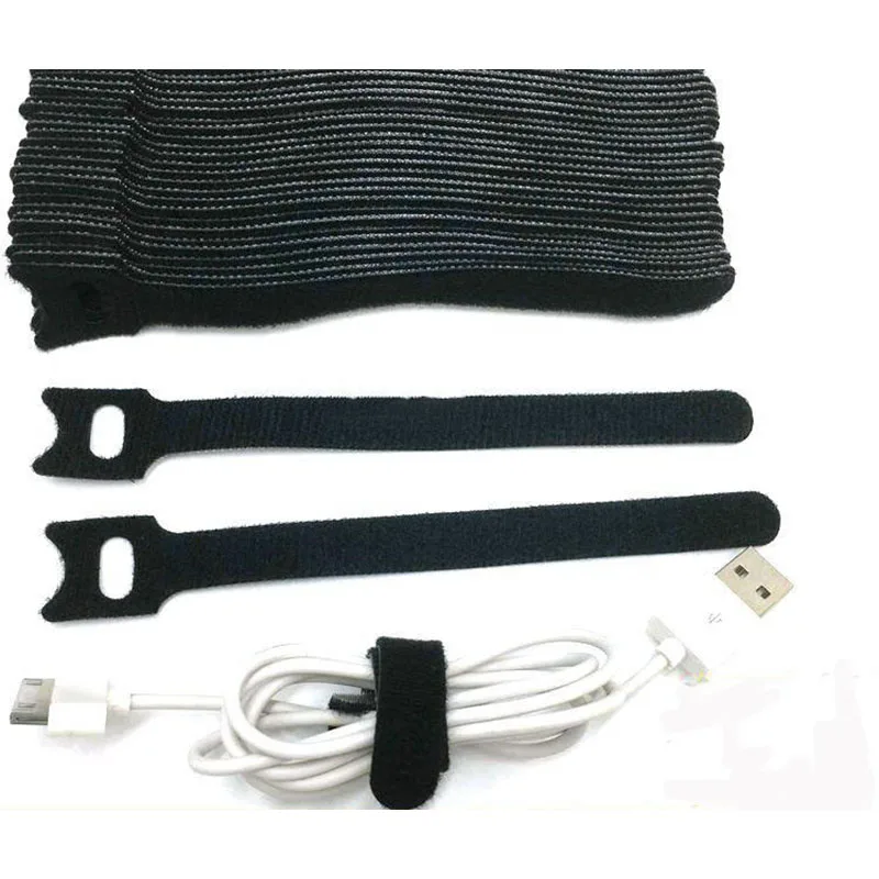 

240pcs 150*12mm Magic Nylon Reusable Cable Ties with Eyelet Hole Back to Back Tie Magic Hook Loop Fastener Wire Wrap Straps