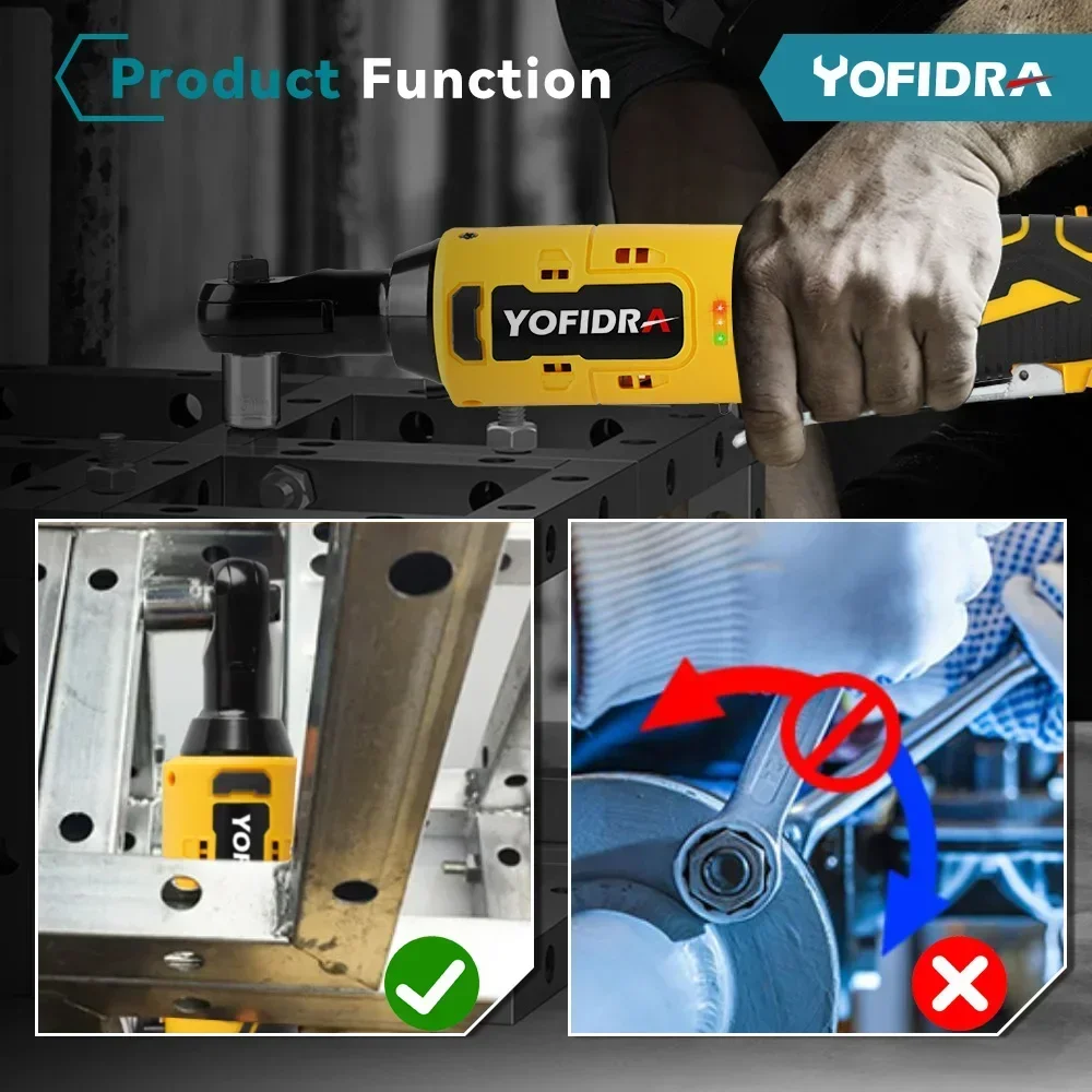 200N.M Electric Wrench Ratchet 3/8 Inch Cordless Efficient Handheld Rechargeable Repair Power Tool For Makita 18V Battery 5