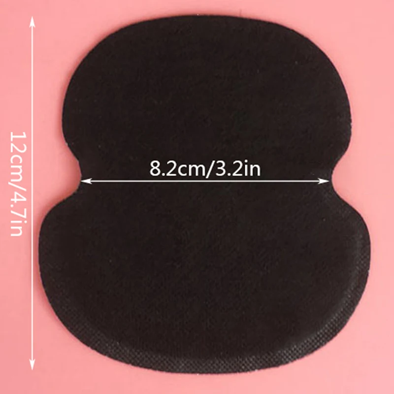 20pcs/10pairs Disposable Underarm Shirt Antiperspirant Protection From Sweat Pads Black Deodorant Armpit Absorbent Pad
