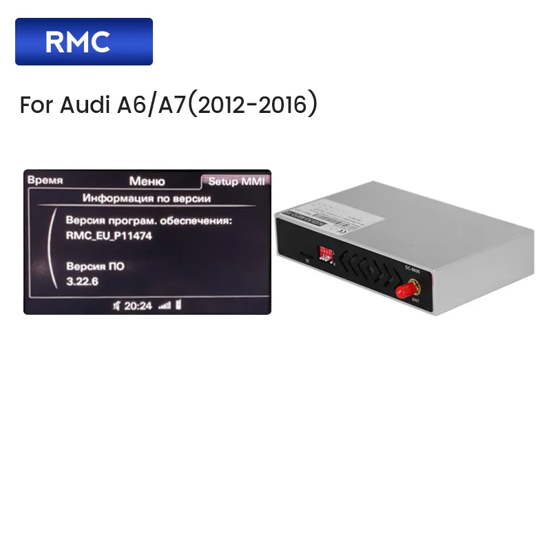 MEKEDE Wireless Carplay Android Auto Decoder Box For Audi A6 A7 2012-2016 RMC System Support Mirror Lin-k Navigation Video Play