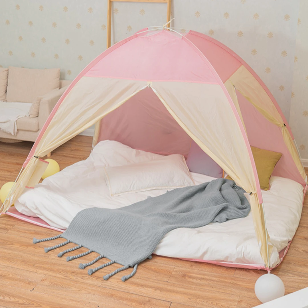 Tenda da letto automatica per bambini adulti per interni tenda da letto calda antivento tenda invernale dormitorio singola doppia tenda invernale