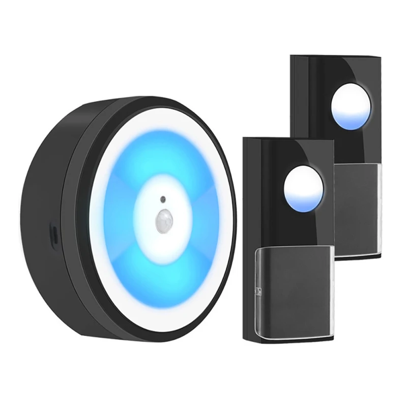 Smart Video Doorbell Wireless Cordless Ring Dong Chime IP55 Waterproof Outdoor Intercom Door Bell PIR Motion Sensor Night Light 