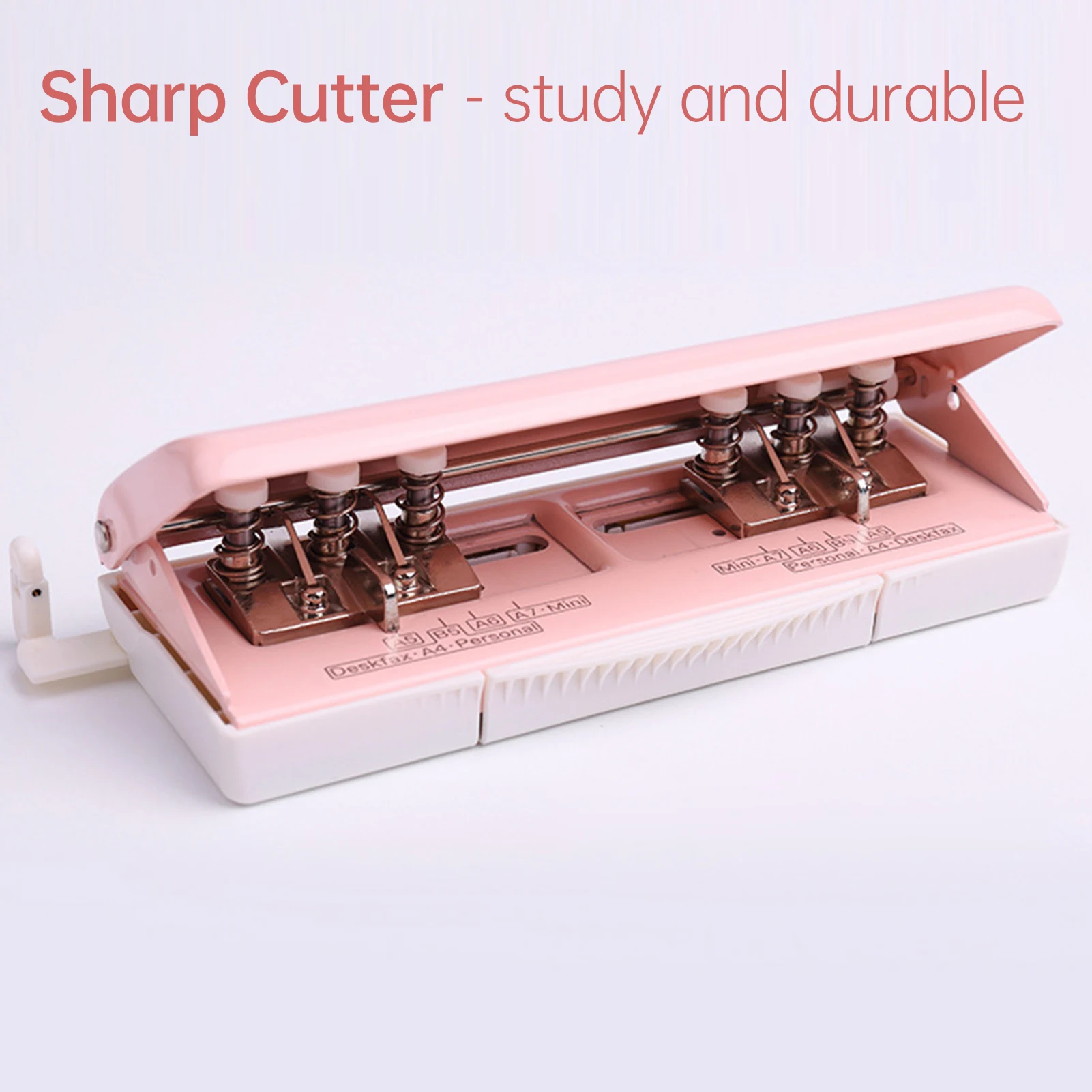 KW-triO Adjustable 6-Hole Desktop Punch Puncher for A4/A5/A6/A7/B5/Personal/Deskfax Dairy Planner Organizer 10 Sheet Capacity