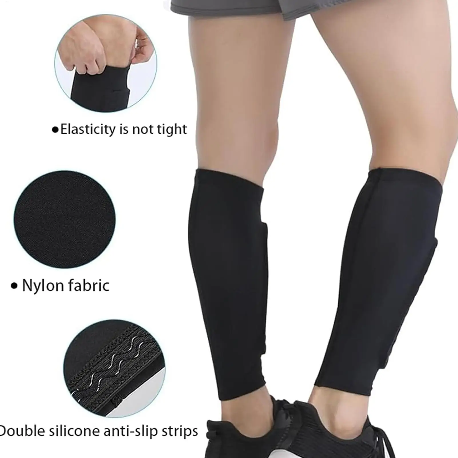 Ski Shin Guard Sleeves-1 pair Honeycomb Soccer Shinguards Sports Legging Protective Gear Shank Protector