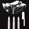 3pcs Large Capacity 0.8mm Waterproof White Gel Pen Highlighter Marker  Sketch Drawing Art Markers Comic Design Fine Liner 5