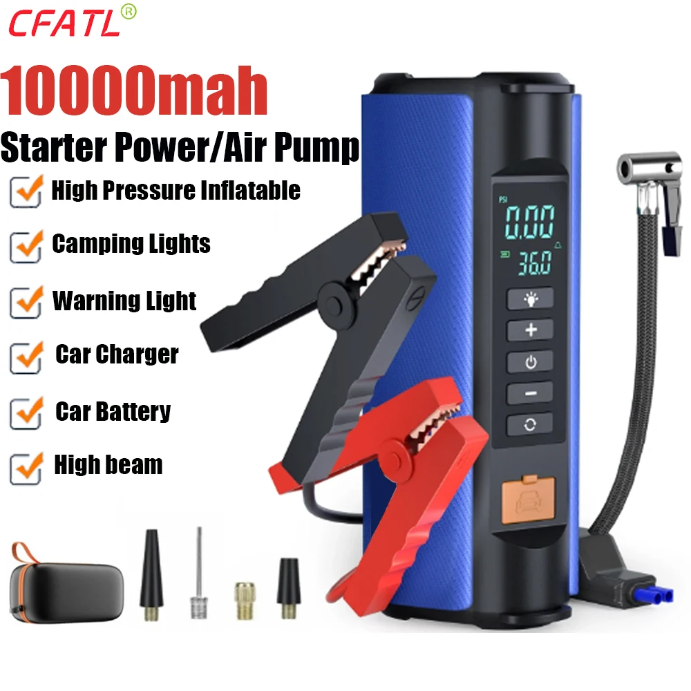 

TS03 Portable Tire Inflator TS03 Car Emergency Power Outdoor Multifunctional Jump Starter and Air Pump with EVA Bag