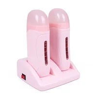 Electric Double Wax Heater Epilator Cartridge Wax Roller Base Roll On Waxing Refillable Hair Removal Machine Depilatory Heater 2