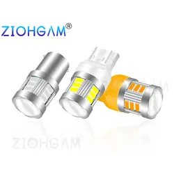 ZIOHGAM 1x DC12V 24V 1156 Led 1157 P21W Bulb BA15S T20 7440 7443 BAY15D R5W R10W WY21W W21W P21/5W W21/5W Lamp Signal Light Car